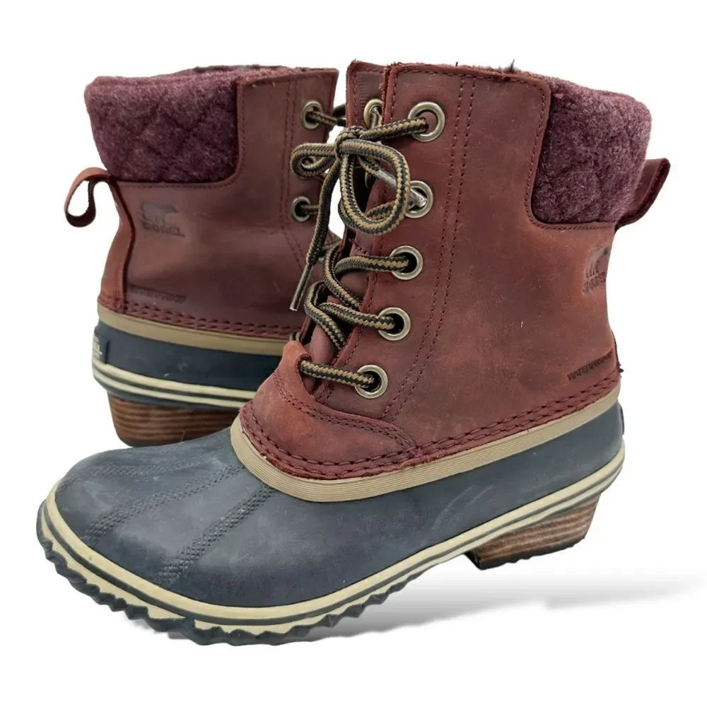 Sorel‎ Slimpack II Waterproof Redwood Snow Boots Sz 6